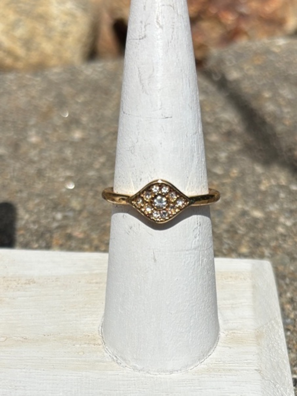 Park Lane Gold Pavé Cluster Ring with Clear Stones
